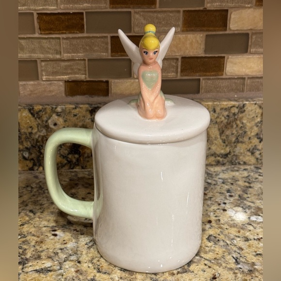 NWOT Disney Rae Dunn Mug Tinker Bell with Figurine Cover Lid - Picture 2 of 5